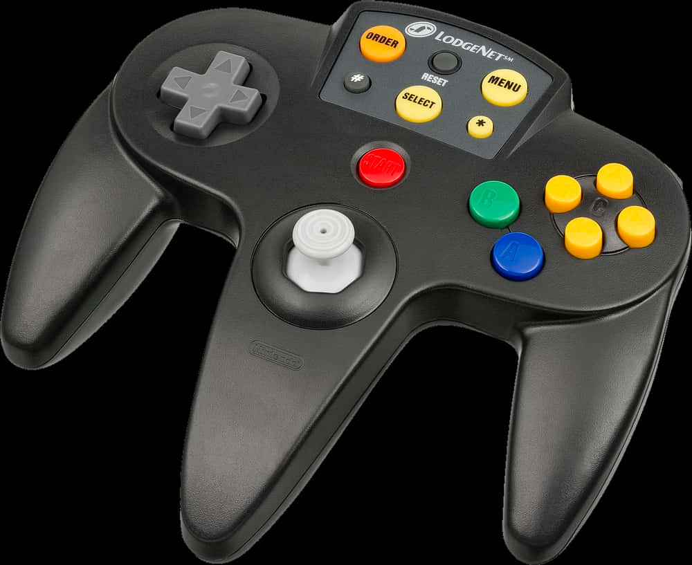 Retro Game Controller Black Background