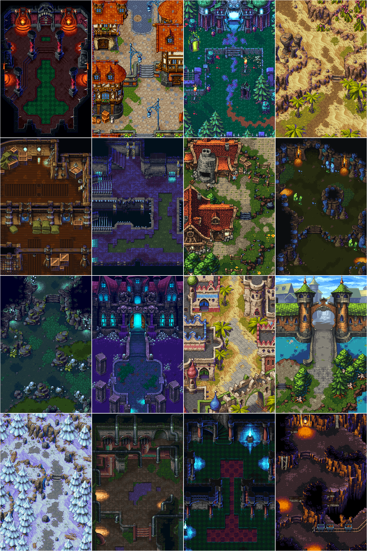 Retro Game Environments Collage