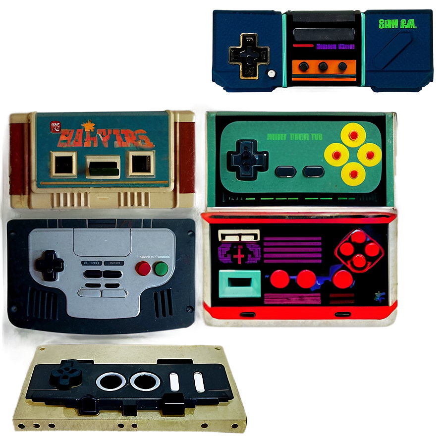 Retro Gaming Collection PNG 06112024 PNG with transparent background
