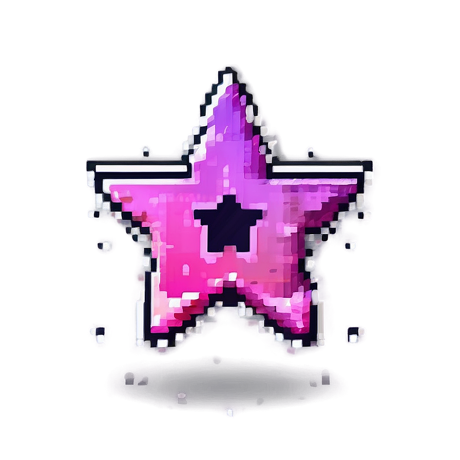 Retro Gaming Pixel Star Png Aec78