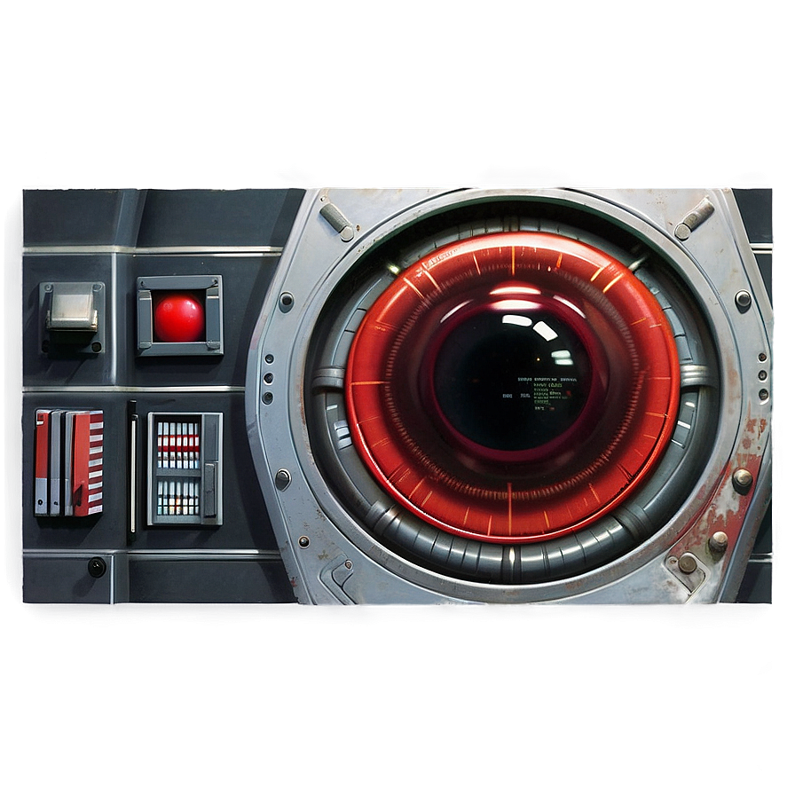 Retro Hal 9000 Artwork Png 06252024