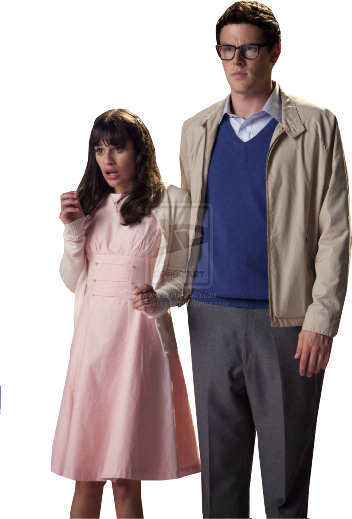 Retro Horror Couple PNG with transparent background
