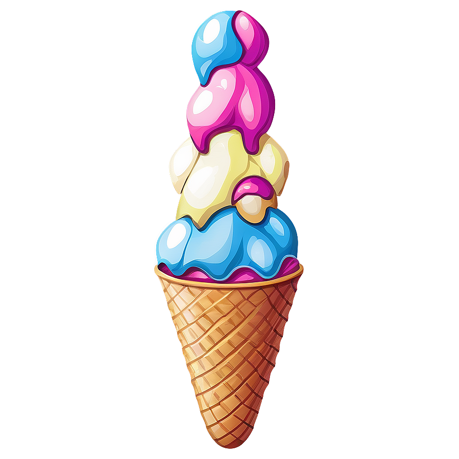 Retro Ice Cream Cone Png 13