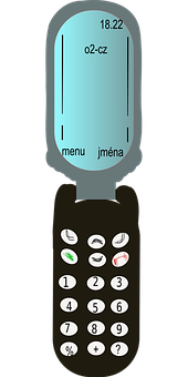 Retro Mobile Phone Illustration PNG with transparent background