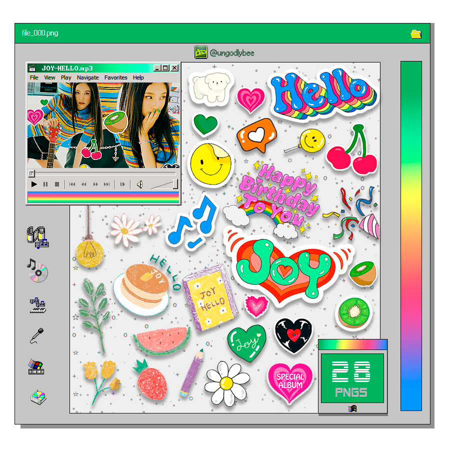 Retro_ Music_ Player_ Celebration_ Theme PNG with transparent background