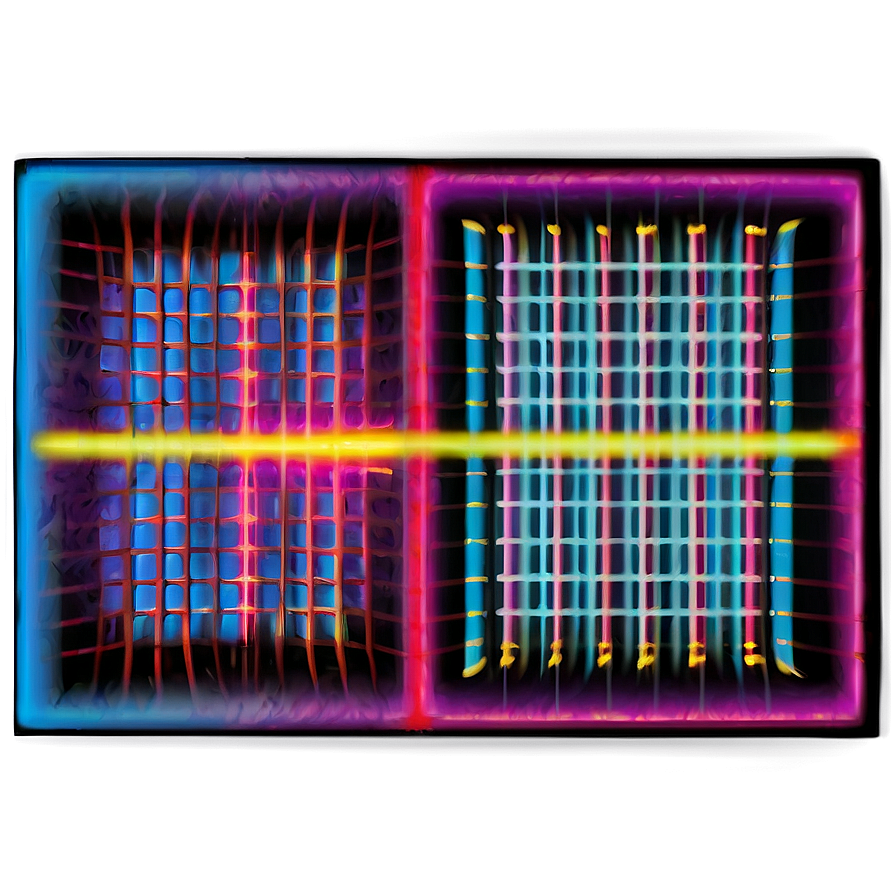 Retro Neon Grid PNG 06112024 PNG with transparent background