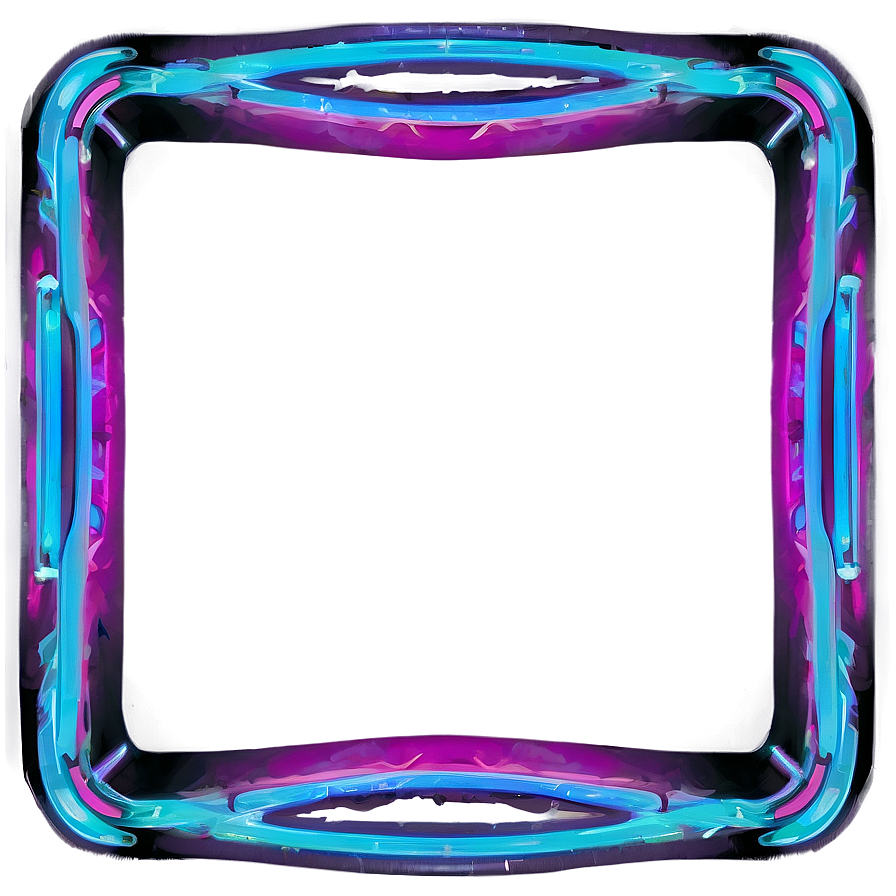 Retro Neon Rectangle Png Gwu94