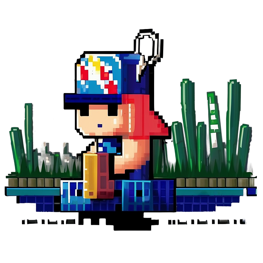 Retro Pixel Game Character PNG 06112024 PNG with transparent background