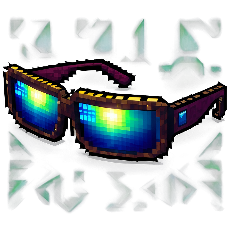 Retro Pixel Sunglasses Png 06112024