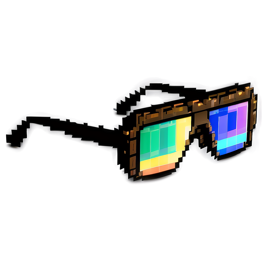 Retro Pixel Sunglasses Png 1