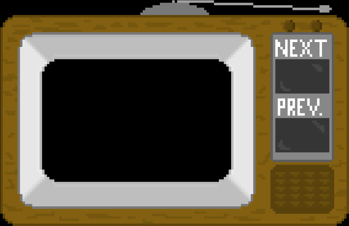 Retro Pixel T V Display PNG with transparent background