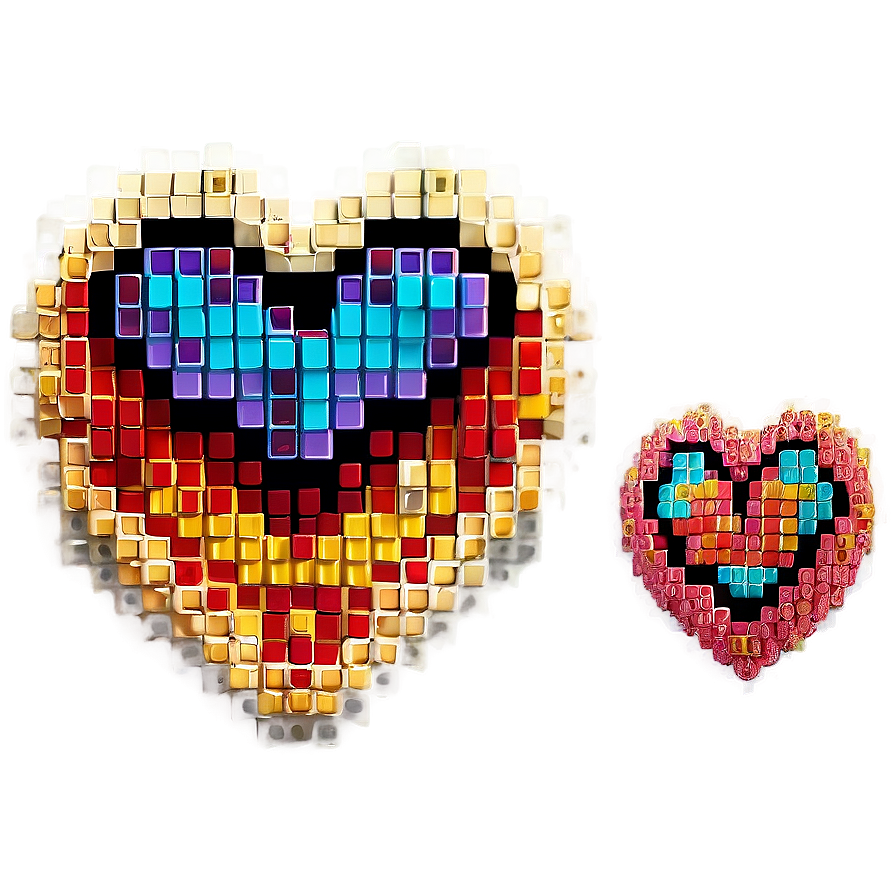 Retro Pixelated Heart Png Ewg25