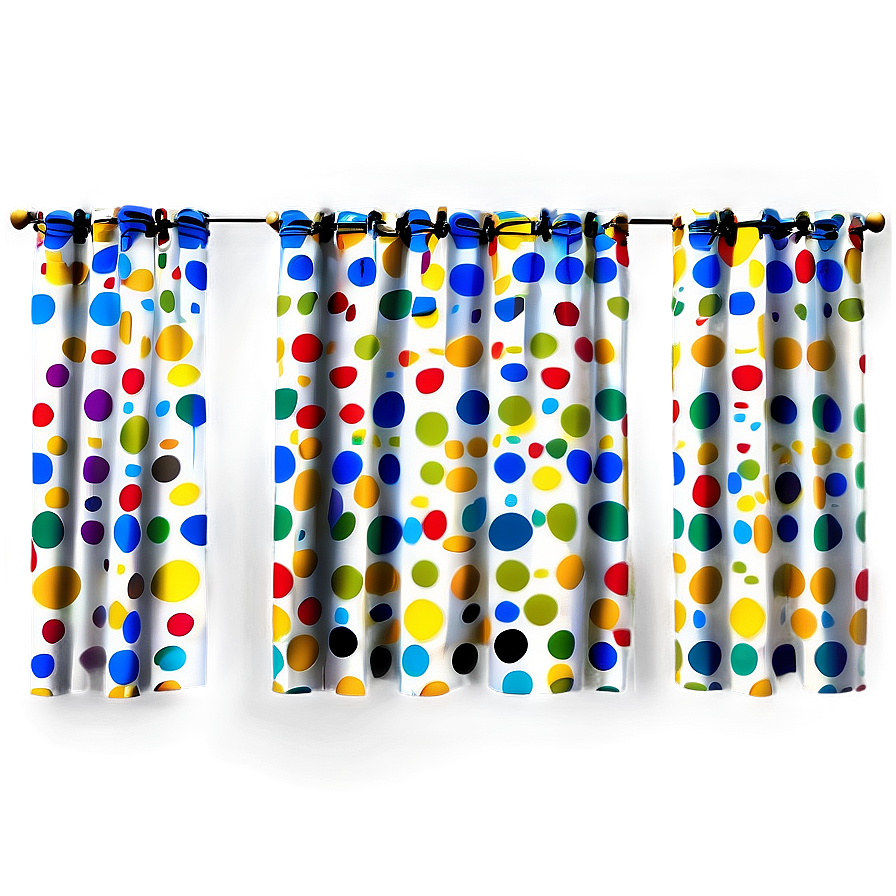 Retro Polka Dot Curtain Png Cxm