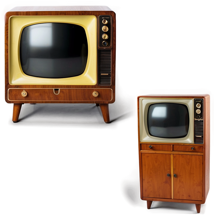 Retro Portable Tv Unit Png Cis17