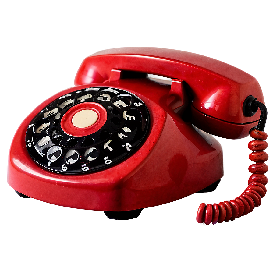 Retro Red Rotary Phone Png Ypw