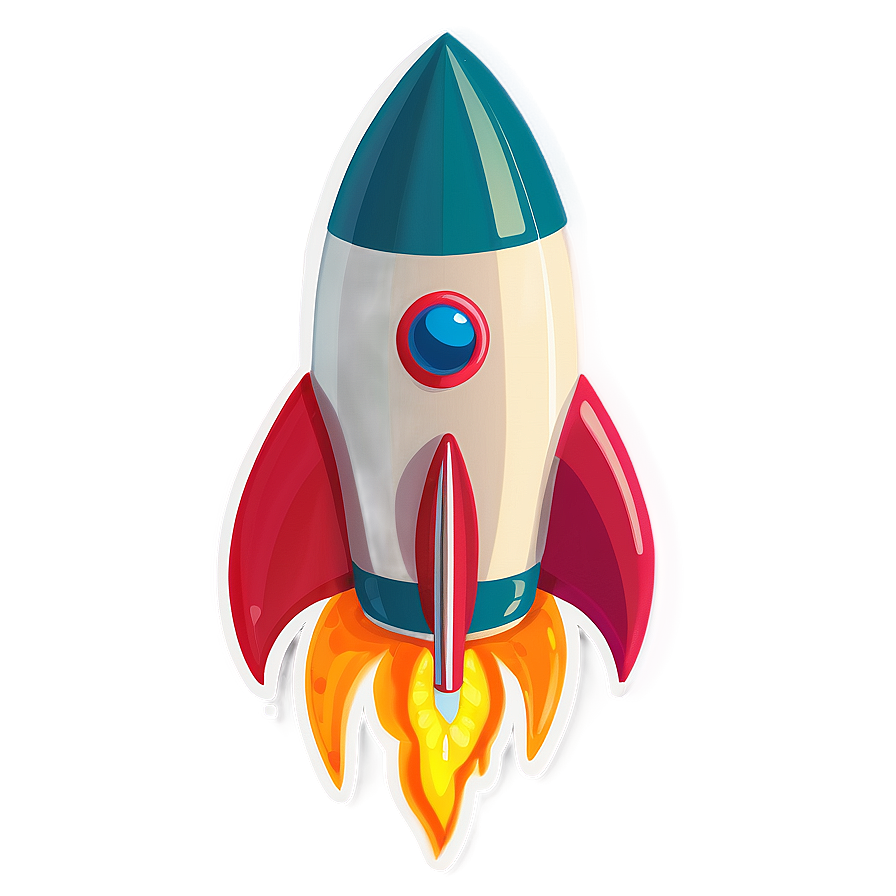 Retro Rocket Clipart Png 2