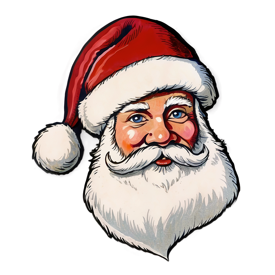 Retro Santa Claus Png 05212024