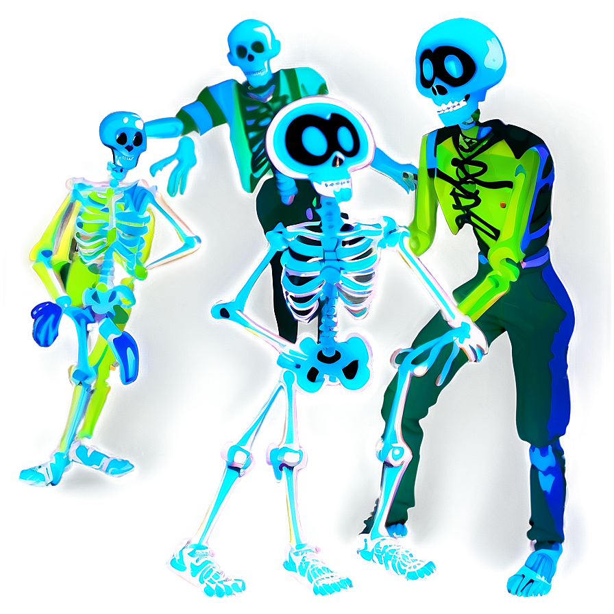 Retro Skeleton Dance Moves Png 06282024