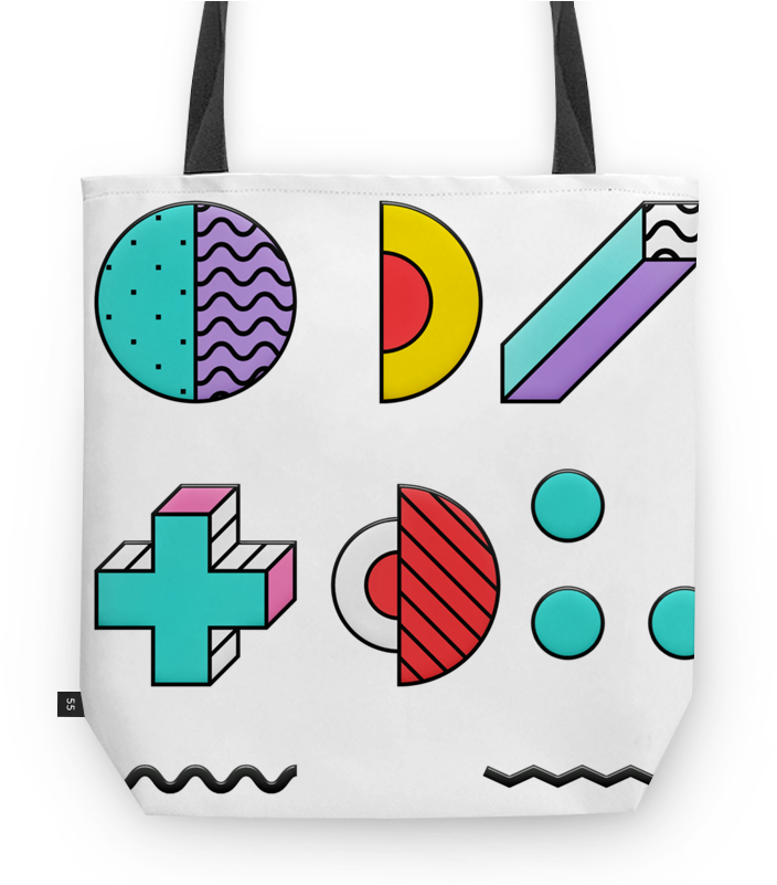 Retro Style Pattern Tote Bag