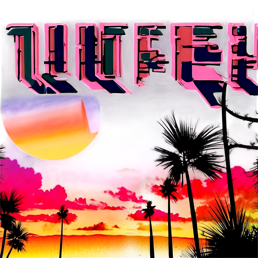 Retro Sunset Graphic PNG 27 PNG with transparent background
