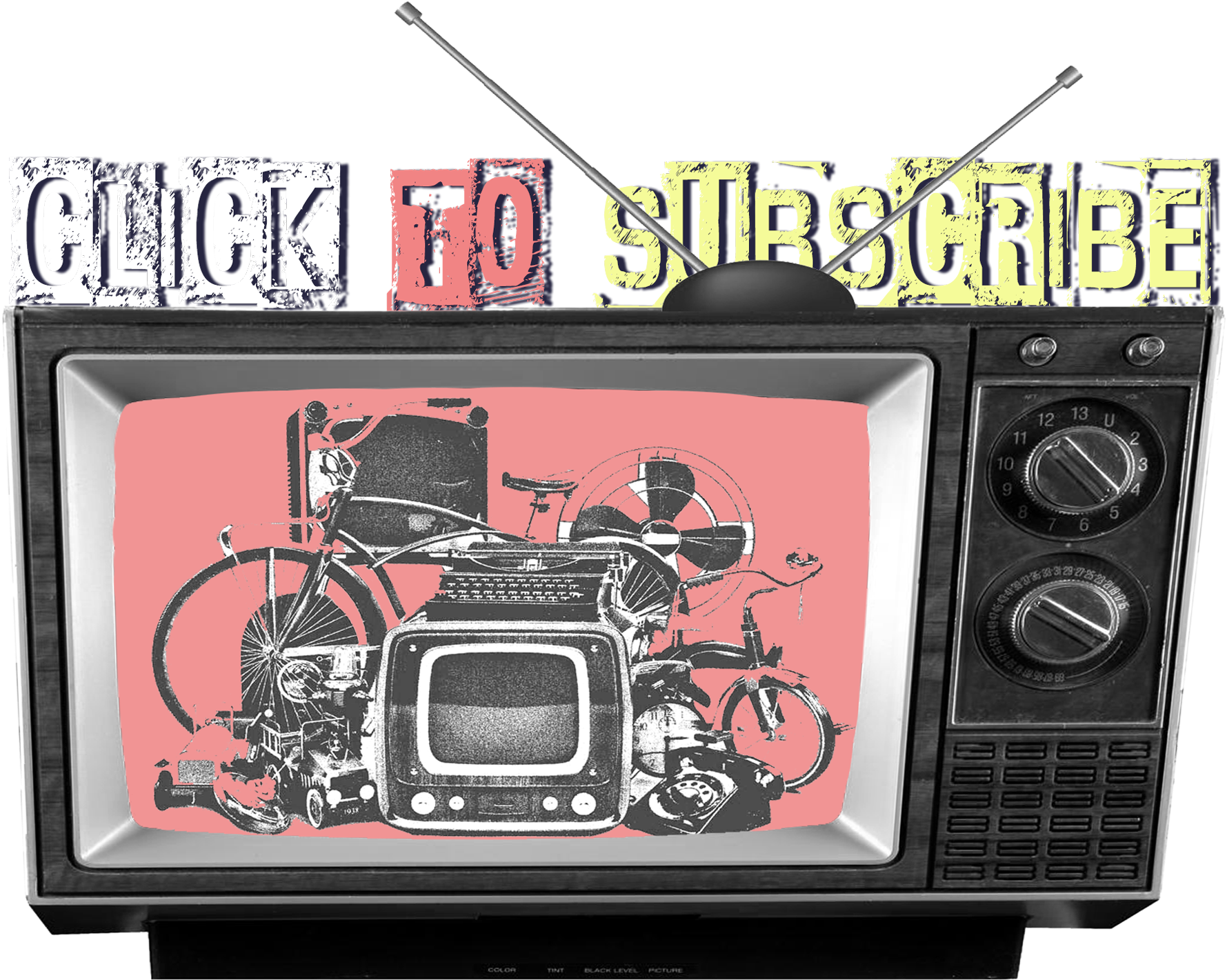 Retro T V Subscribe Concept