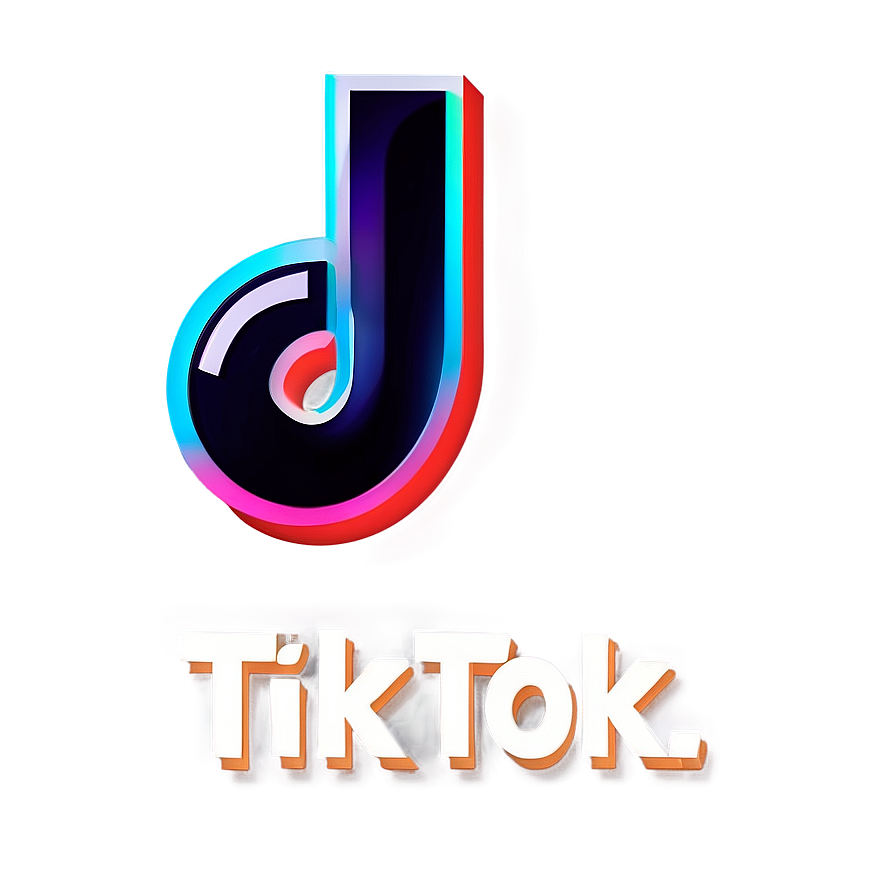 Retro TikTok Logo Design PNG vhp61 PNG with transparent background