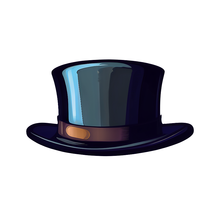 Retro Top Hat Illustration PNG edn55 PNG image with a transparent background, free high-resolution download