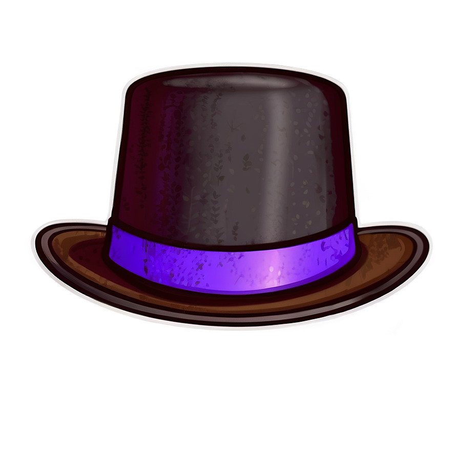 Retro Top Hat Illustration PNG ikc PNG image with a transparent background, free high-resolution download