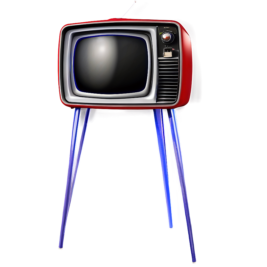 Retro Tv Set With Antenna Png Rhx