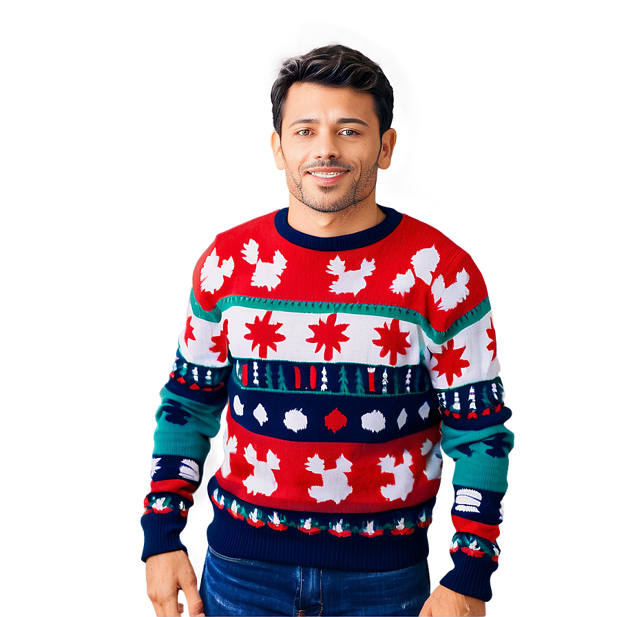 Retro Ugly Christmas Sweater Png 46