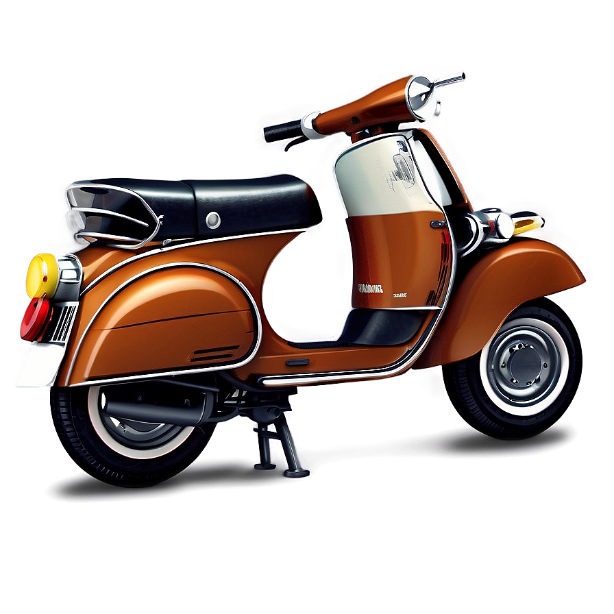 Retro Vespa With Helmet Png 06252024