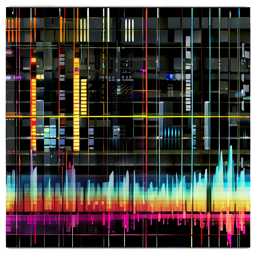 Retro Waveform PNG qdl7 PNG with transparent background