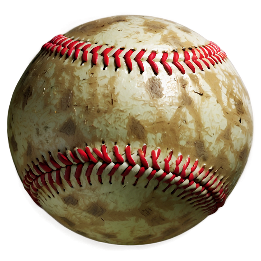 Retro Weathered Baseball Png Whw