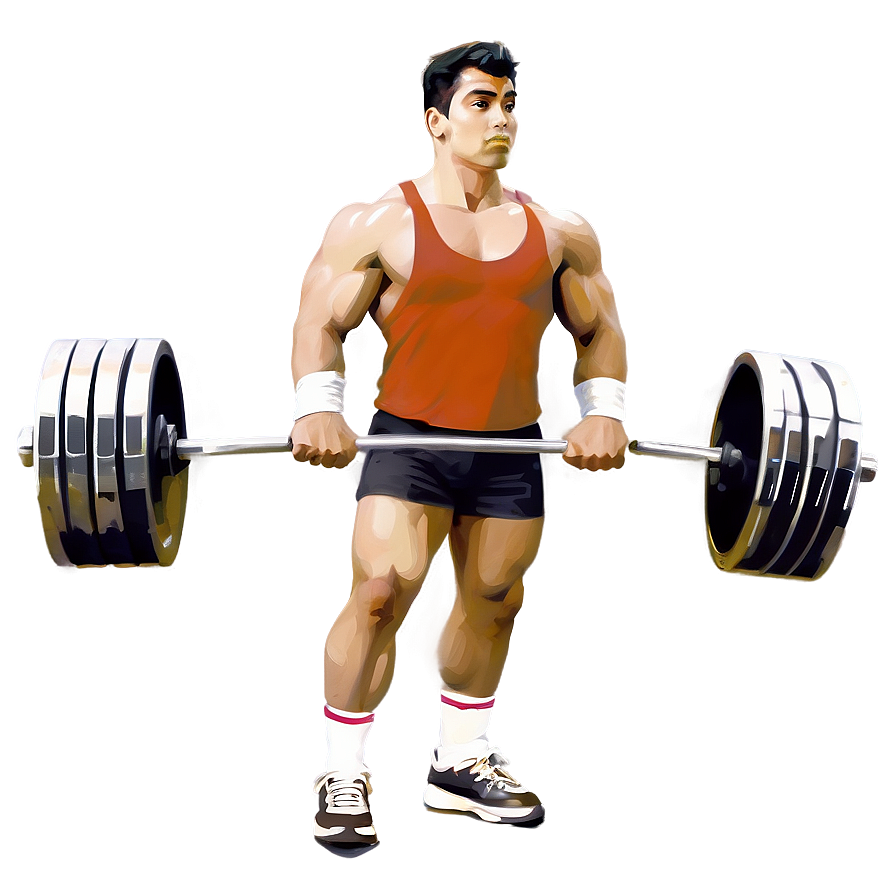 Retro Weightlifting PNG jlv45 PNG with transparent background