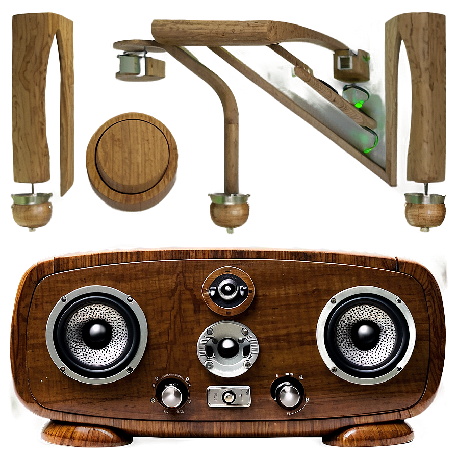 Retro Wooden Speaker Png Efp