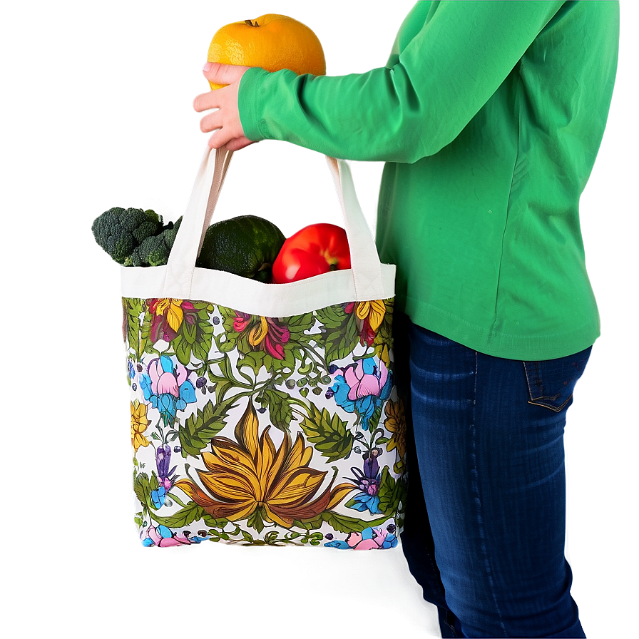 Reusable Grocery Tote Bag Png Srx