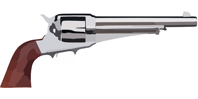 Revolver Vector Illustration PNG with transparent background