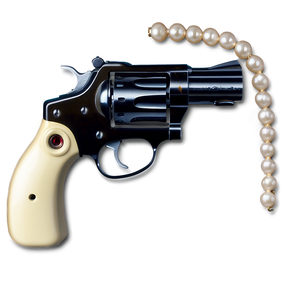 Revolver With Pearl Handle Png 05242024