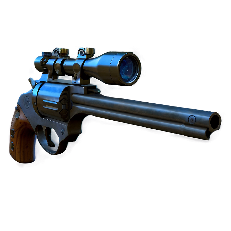 Revolver With Scope Attachment Png Jcq