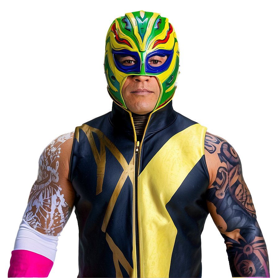 Rey Mysterio Colorful Attires Png Lpm53