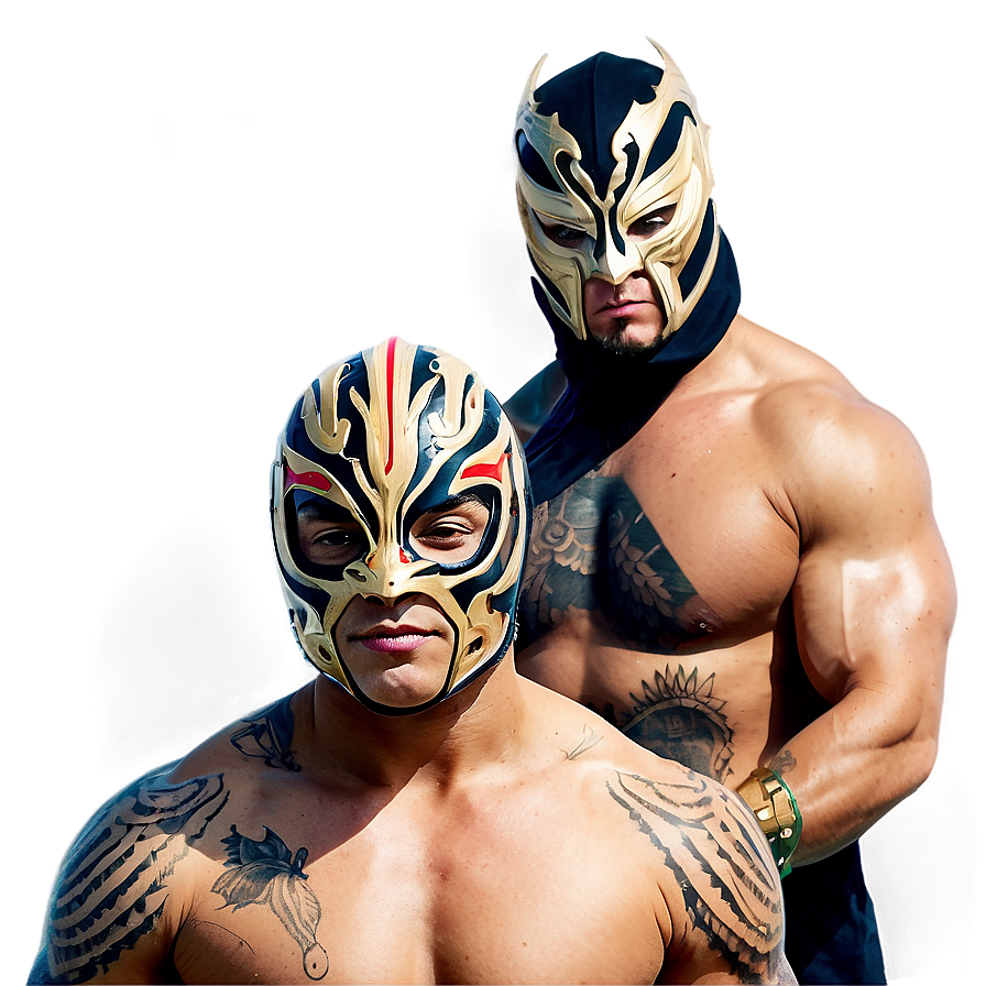 Rey Mysterio Dominik Mysterio Team Up Png Plt