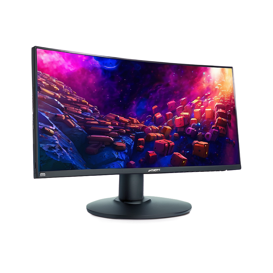 RGB Gaming Monitor PNG 06212024 PNG image with a transparent background, free high-resolution download