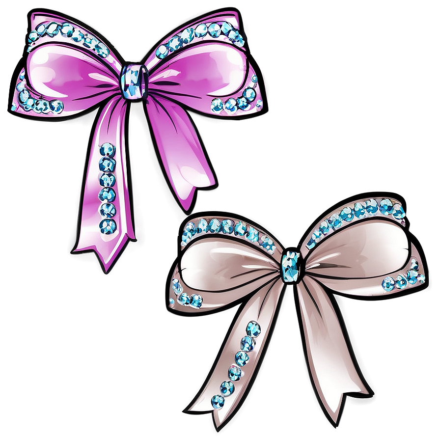Rhinestone Cheer Bow PNG 16 PNG image with a transparent background, free high-resolution download