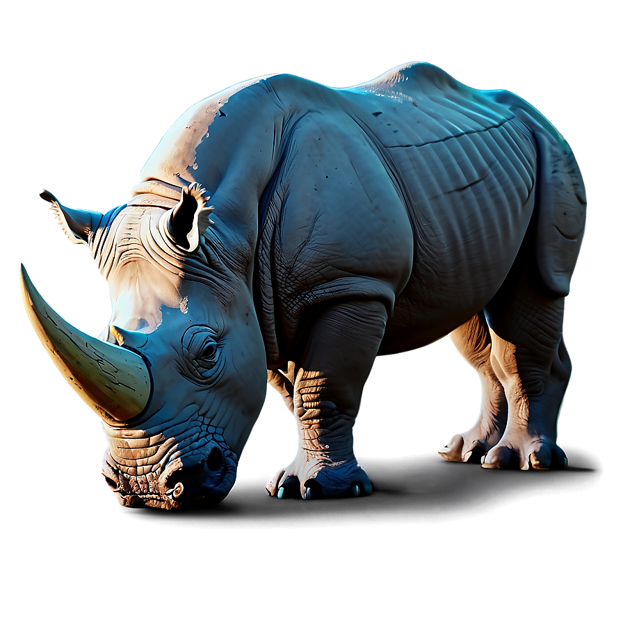 Rhino Digital Painting Png 06112024