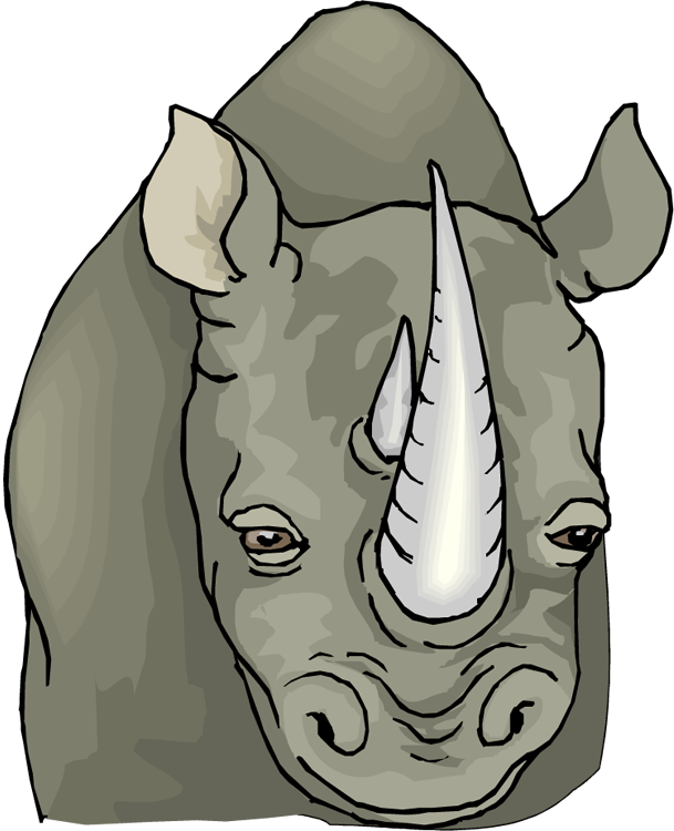 Rhino Face Clipart - Rhinoceros Face Clipart, HD Png Download PNG with transparent background