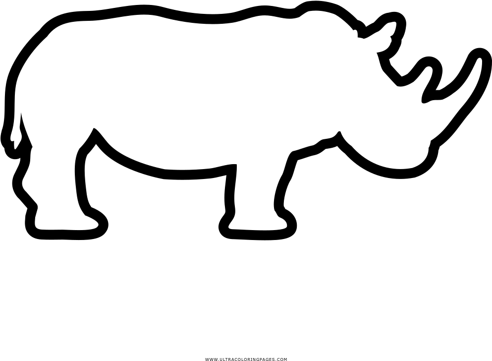 Rhinoceros Coloring Page - White Rhino Icon, HD Png Download PNG with transparent background