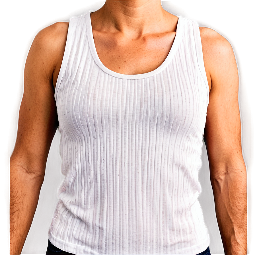 Ribbed White Tank Top Texture Png Awd