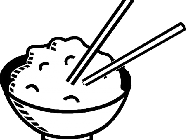 Rice Clipart Bowl Rice - Rice Clipart Black And White, HD Png Download PNG with transparent background