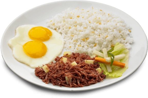 Rice Egg Corned Beef Plate