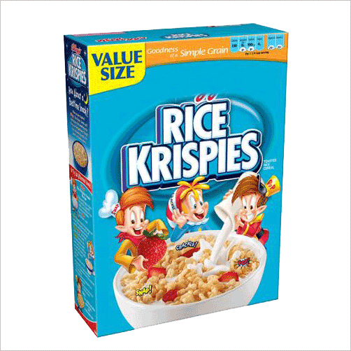 Rice Krispies Cereal Box Value Size PNG with transparent background